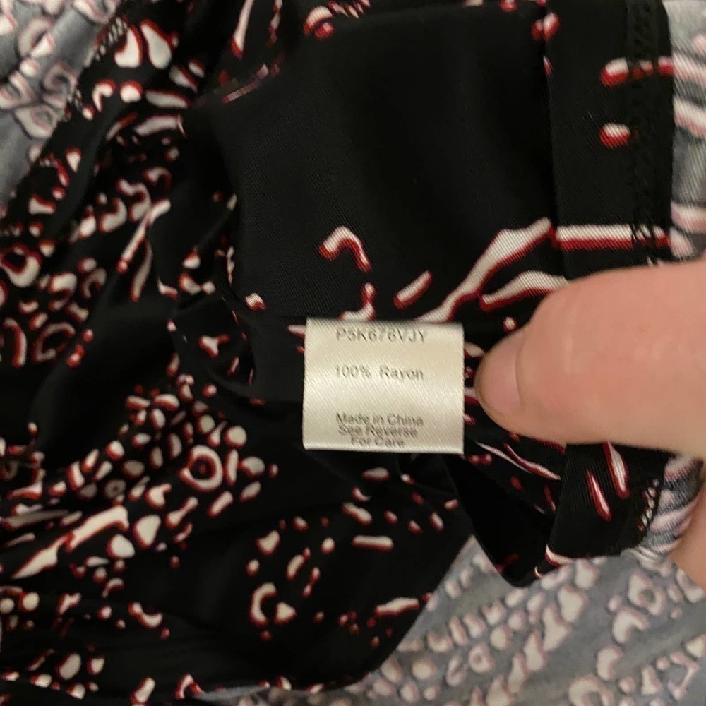 Parker Black Dolman Sleeve Elastic Waist Lined Paisley Catalina Dress Sz Medium - Picture 9 of 10